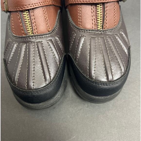 US Polo Back to School Boys Toddler Hardy II Black Brown Duck Ankle Boots Sz 1M - Picture 4 of 11